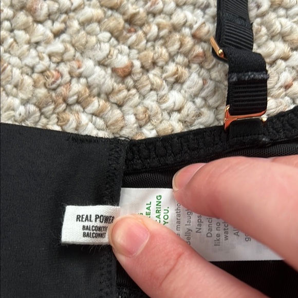 aerie Real Power Balconette Black Lace Sexy Bra with Removable Straps Size 34B - Picture 9 of 11